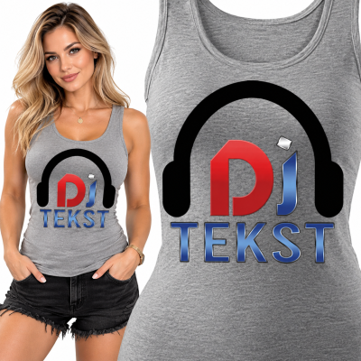 TANK TOP ŚMIESZNY LOGO TEKST